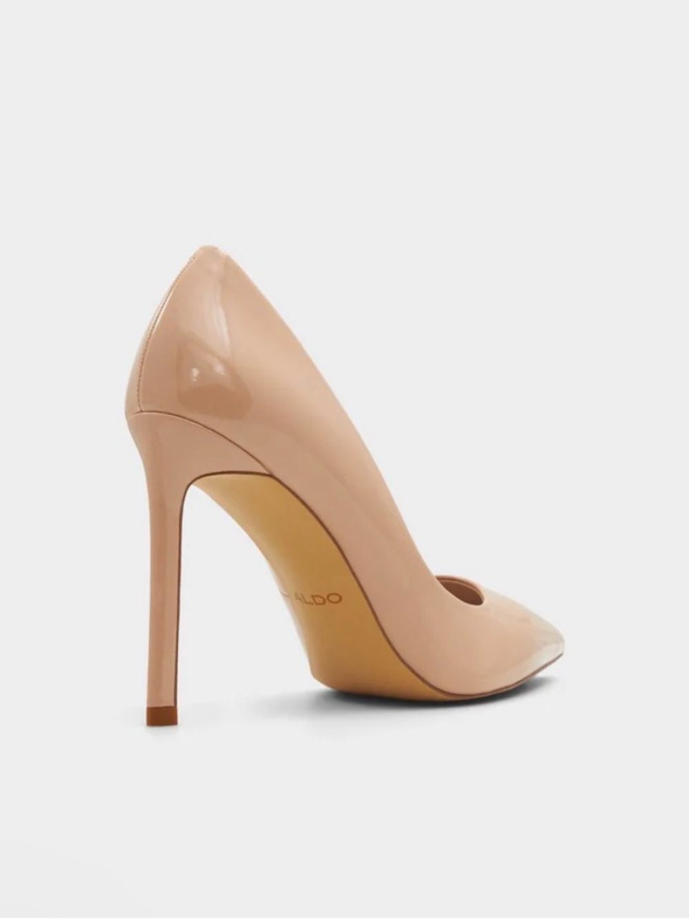Aldo Stessty2.0 Nude Patent Pointed-Toe Stiletto Heels - Picture 9 of 10